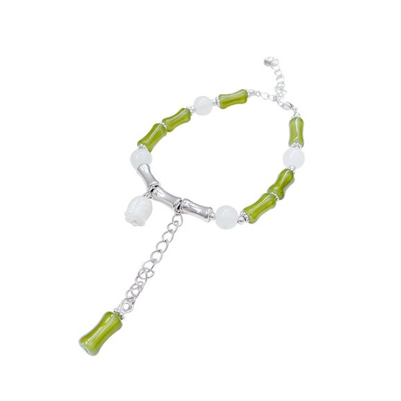New Chinese National Style Bell Orchid Bamboo Bracelet Simple LightLuxury String - Picture 1 of 3